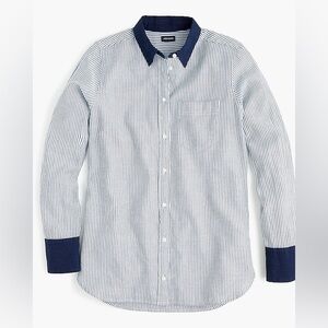 J. Crew Classic-fit shirt in mixed denim stripe